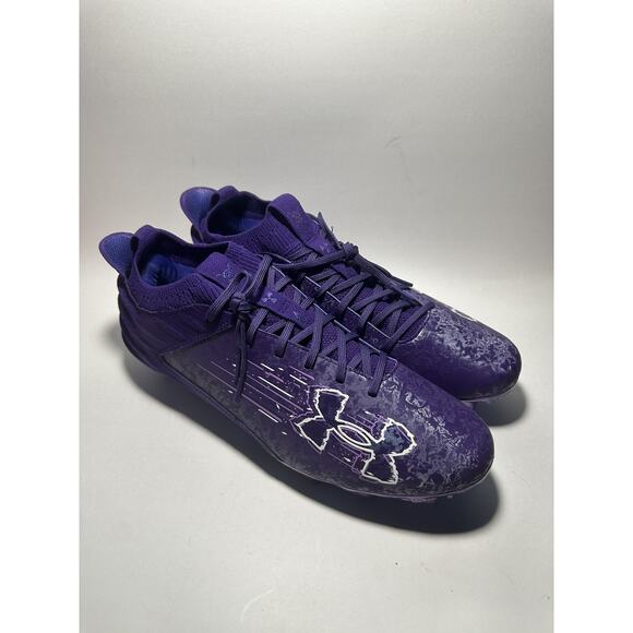 Under Armour Blur Smoke 2 MC Suede Football Cleats Mens 12 Purple 3027978-500 - Picture 1 of 5